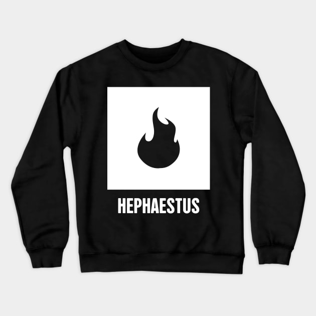 Hephaestus | Greek Mythology God Symbol Crewneck Sweatshirt by MeatMan